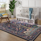 Rugcomf 8x10 Area Rugs Vibrant Tree of Life-Patterned Vintage Washable Area Rug - Image 5