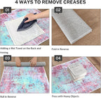Modern Abstract 2x3 Girls Room Rug, Machine Washable Blush Pink Sky Blue Small - Image 5