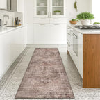 Farmhouse 2x6 Hallway Runner Rug Non Slip, Machine Washable Red Brown Rugs - Image 3