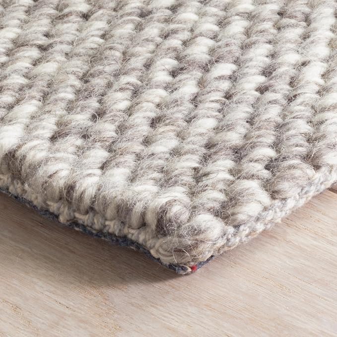 Dash and Albert Loggia Grey Handwoven Wool Rug, 9 X 12 Feet - Image 6