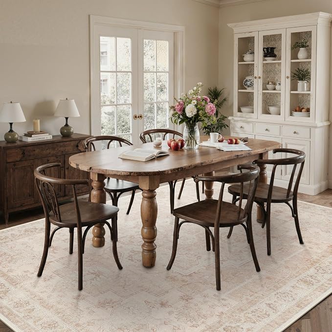 8x10 Area Rugs for Living Room, Machine Washable Non Slip Vintage Rugs - Image 4