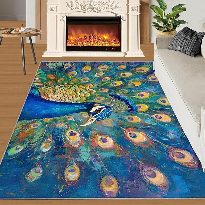 Peacock Rug Large - Image 3