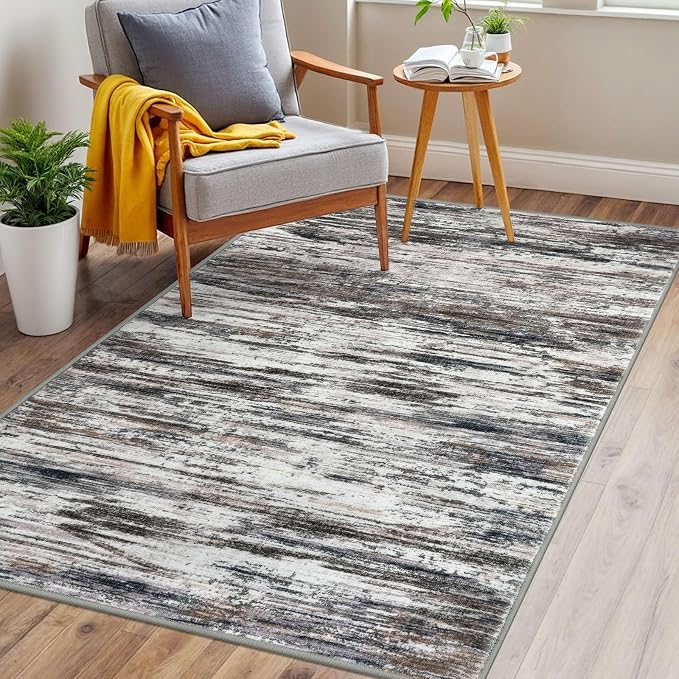 3x5 Modern Abstract Area Rug for Entryway, Low-Pile Door Mat Indoor for Living - Image 3