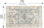 Enkor Area Soft Rugs 5x7 Washable Non Slip Boho Floor Rugs - Image 2