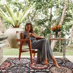 CAMILSON Indoor Outdoor Rug 6x9 Bohemian Medallion Floral Area Rugs - Image 7