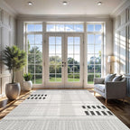 CAMILSON Modern Rug 10x14 Luxury Geometric Pattern Large Micro Loop Area Rugs - Image 8