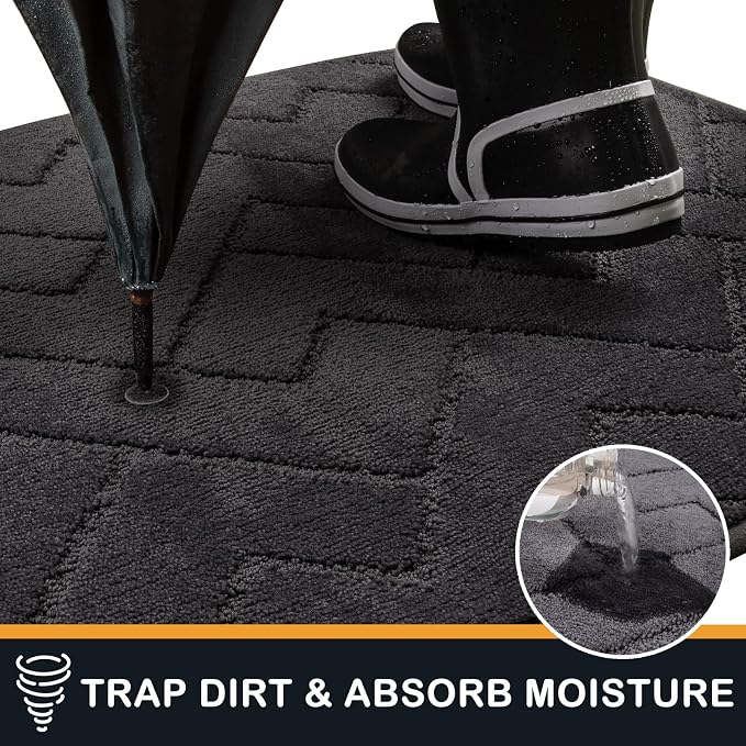 PURRUGS Dirt Trapping Door Mat 20" x 31.5", Non-Slip Machine Washable Entry Rug - Image 5