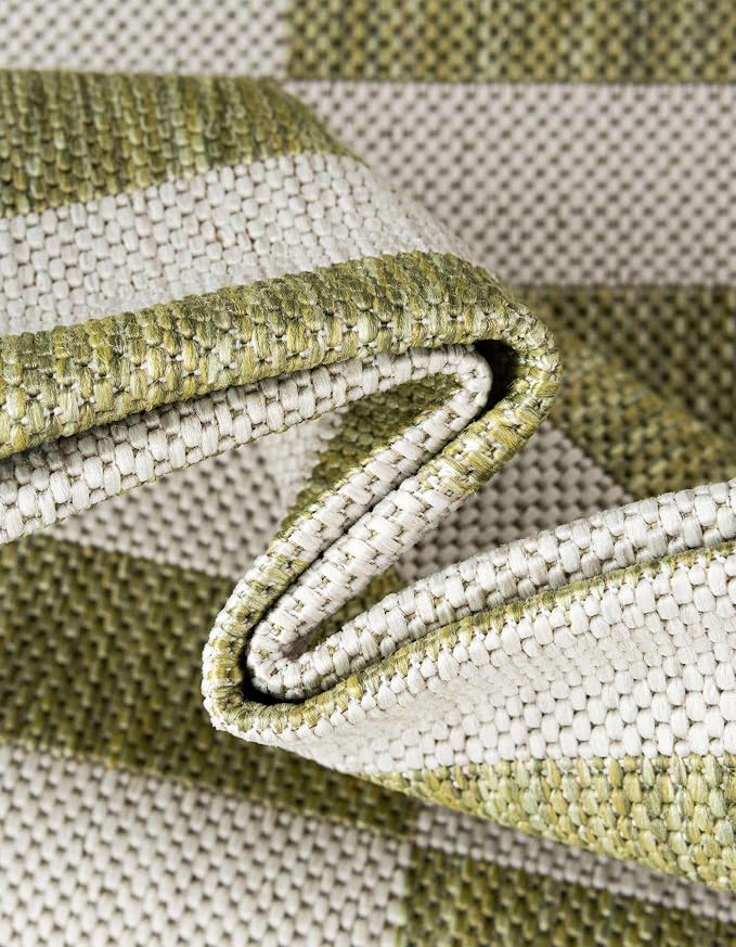 Unique Loom Outdoor Striped Collection Area Rug - Image 7