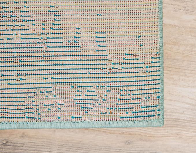 Unique Loom Positano Collection Coastal Modern Fish Light Blue Area Rug - Image 9