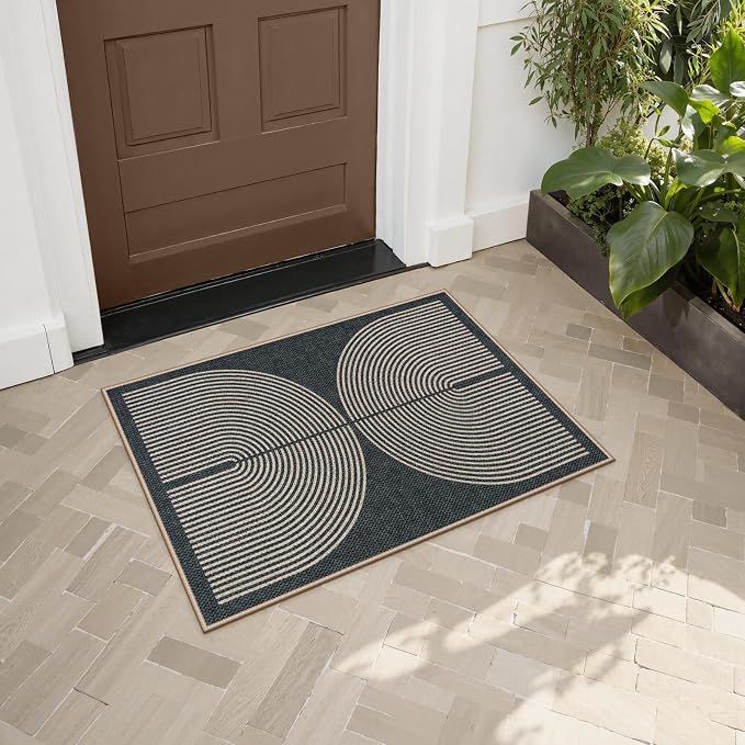 Lahome Rainbow Indoor Door Mat, Farmhouse Non Slip Non Shedding Lightweight - Image 2