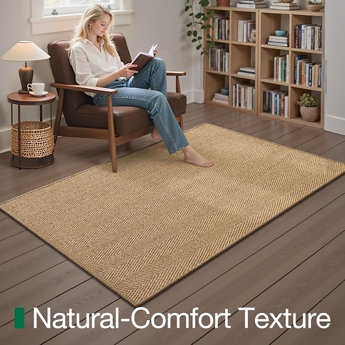 LUMI Handwoven Sisal Door Mat, Non-Slip Durable Entryway Mat, Welcome Front - Image 9