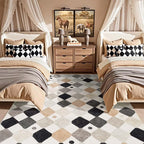 jinchan Macy Area Rug 6x9 Kids Washable Indoor Non-Slip Black and White Modern - Image 5