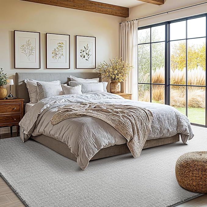 Shilucheng Wool Rug 8x10 Non-Slip, Blend 80% Wool and 20% Cotton Rugs - Image 4