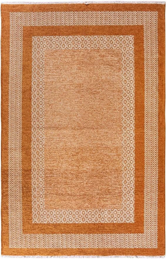 Alfa Rich 4x6 Burnt Orange Washable Area Rugs - Image 7