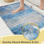 COMSLE Door Mat Soft Absorbent Indoor Front Entryway Rug Machine Washable - Image 5