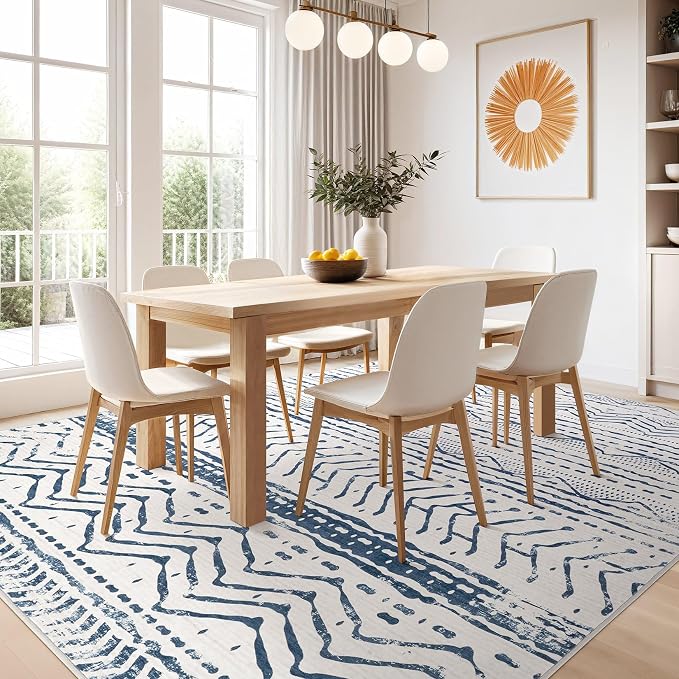 Nakagishi Area Rugs 8x10 Living Room: Washable Boho Large Neutral Soft - Image 7