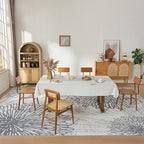 WITSHOCK 10x12 Washable Rug for Living Room, Modern Floral Distress Print - Image 3