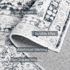 Deerly Grey Rug 6x9 Rugs for Living Room Distressed, Washable Area Rugs Non - Image 3