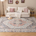 VK VK·LIVING Machine Washable Rug 5'x7' Vintage Design Washable Area Rugs - Image 9