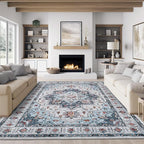 zesthome Area Rugs 9x12, Washable Rug Non-Slip Low Pile Rugs by Zesthome
