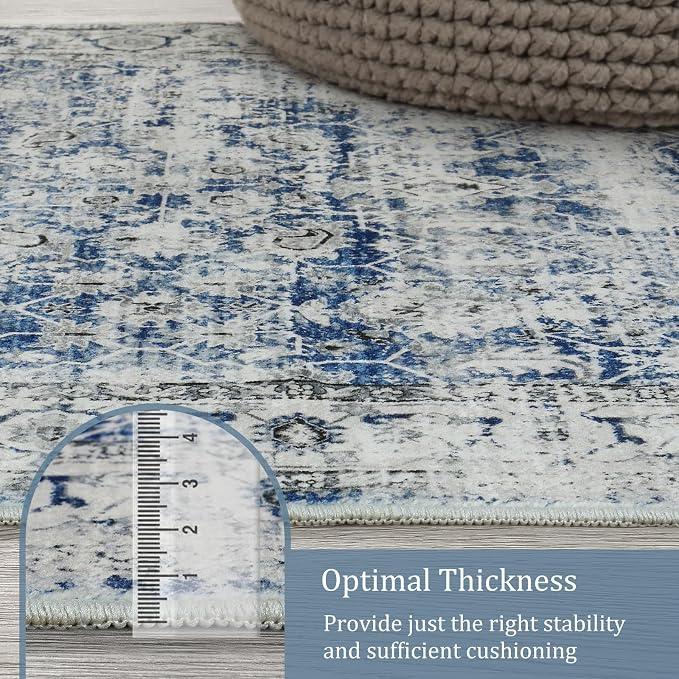 Morebes Vintage Rug Runners for Hallways Non Slip, Washable Runner Rug 2x10 - Image 4