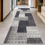 Modern Geometric Patchwork Indoor Runner Rug - Image 7