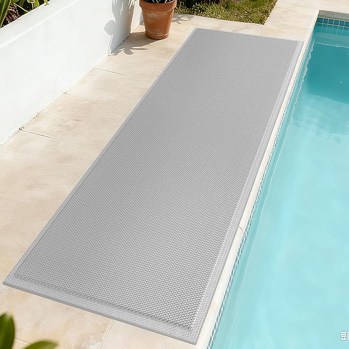 Front Door Mat 24''x71'', Drainage Heavy Duty Dirt Trapping Non-Slip Doormats by QiCaiJia