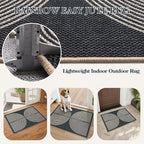 Lahome Rainbow Indoor Door Mat, Farmhouse Non Slip Non Shedding Lightweight - Image 4