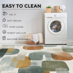 Mid Century Modern Rugs for Home Decor, 7x9 ft, Abstract Geometry Area Rugs for - Image 6