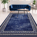 Antep Rugs Alfombras Bordered Modern 3x5 Non-Slip Low Pile Rubber Backing by AntepRugs