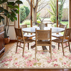 Lahome Washable Area Rug 6x9, Nursery Rug Girl Living Room Rug 6x9, Vintage - Image 4