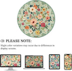 DUKINO Floral Round Rug, 6ft Washable Circle Rug, Non Slip Indoor Low Pile - Image 9