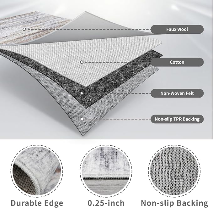 Washable Kitchen Runner Rug for Family: Easy-to-Clean Runners for Hallway - Image 7