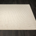 LUXE WEAVERS Modern Geometric Wave Cream 2x3 Area Rug - Image 4