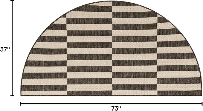 Unique Loom Outdoor Striped Collection Area Rug - Image 2