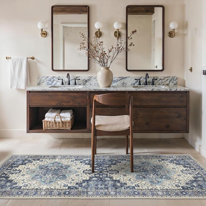 2'6''x6 Runner Rugs for Hallway, Machine Washable Non Slip Vintage Rugs - Image 4