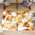 Golden Leaf Rugs for Bedroom by Unknown