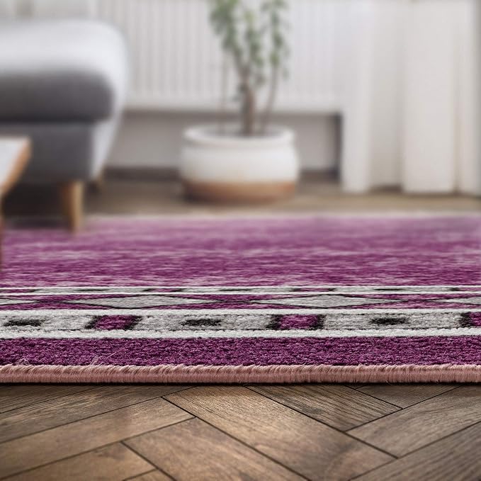 Antep Rugs Alfombras Modern Bordered 8x10 Non-Skid Low Profile Pile Rubber - Image 6