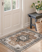 DEXI Area Rugs for Entryway 1'5"x2'6", Washable Low Pile Vintage Traditional - Image 7