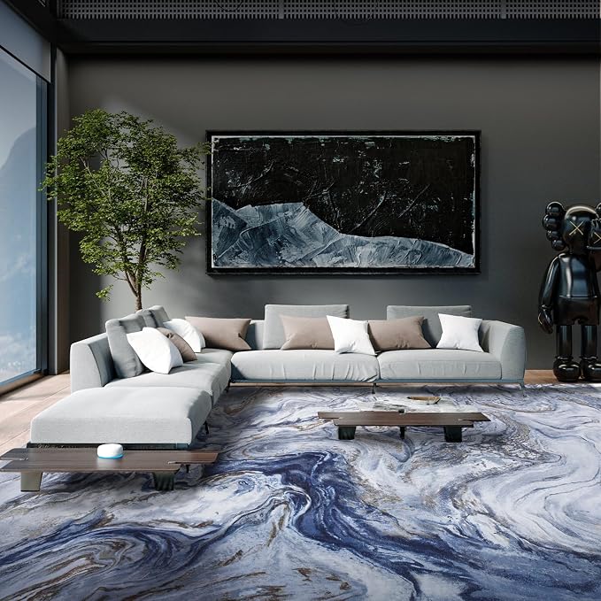 4x6 Washable Area Rugs for Living Room, Stain Resistant Carpet for Dining Room - Image 4