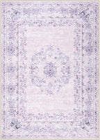 Wonnitar Floral Bow Print Purple Rug, 5x7 Washable Rug - Image 8
