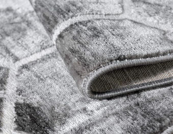 Rugs.com Lattice Trellis Collection Rug – 9' x 12' Gray Low-Pile Rug Perfect - Image 7