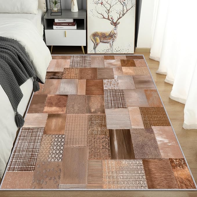Patchwork Rug, Washable 5x8 Rug - Image 3