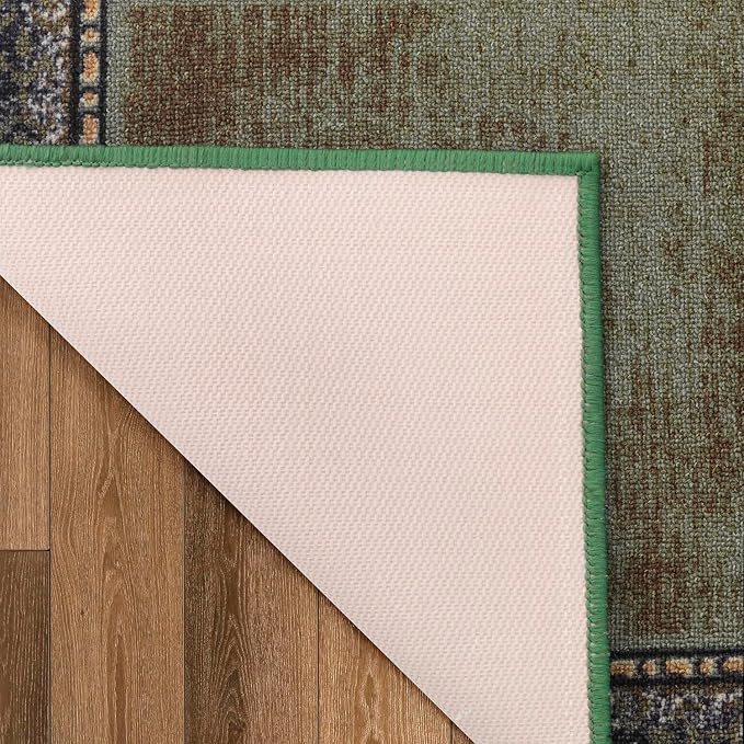 Antep Rugs Alfombras Bordered Modern 2x5 Non-Slip Low Pile Rubber Backing - Image 5