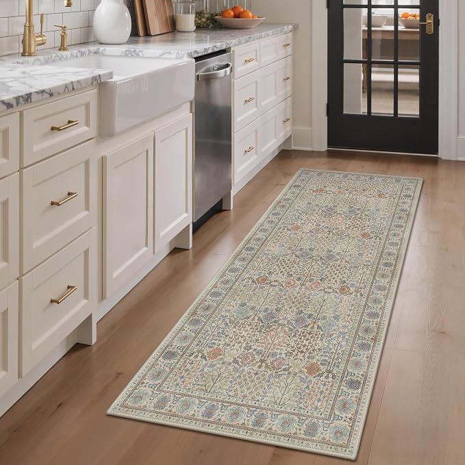 Bavni 2'6''x6 Rug Runners for Hallways, Washable Runner Rug Non Slip, Vintage by BAVNI