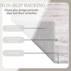 MUJOO Washable Runner Rug 2x8, Modern Abstract Area Rugs - Image 6