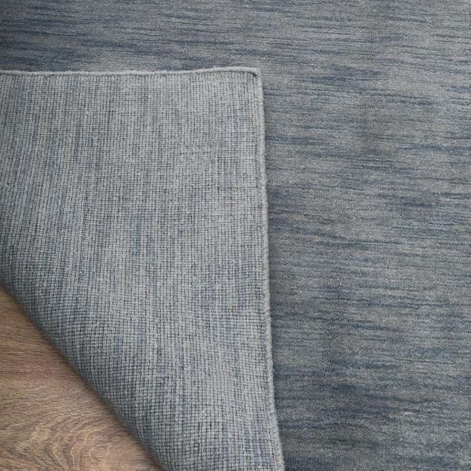 Rugsotic Carpets Hand Knotted Gabbeh Wool 3'x5' Area Rug Solid Light Blue L00111 - Image 8