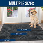 Kitinjoy Front Door Mat Outside Entrance, Sturdy Natural Dirt Trapper, Heavy - Image 2