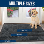Kitinjoy Front Door Mat Outside Entrance, Sturdy Natural Dirt Trapper, Heavy - Image 2