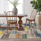LUMI 8x12 Washable Area Rug for Living Room, Ultra Soft Geometric Rugs Non Slip - Image 4